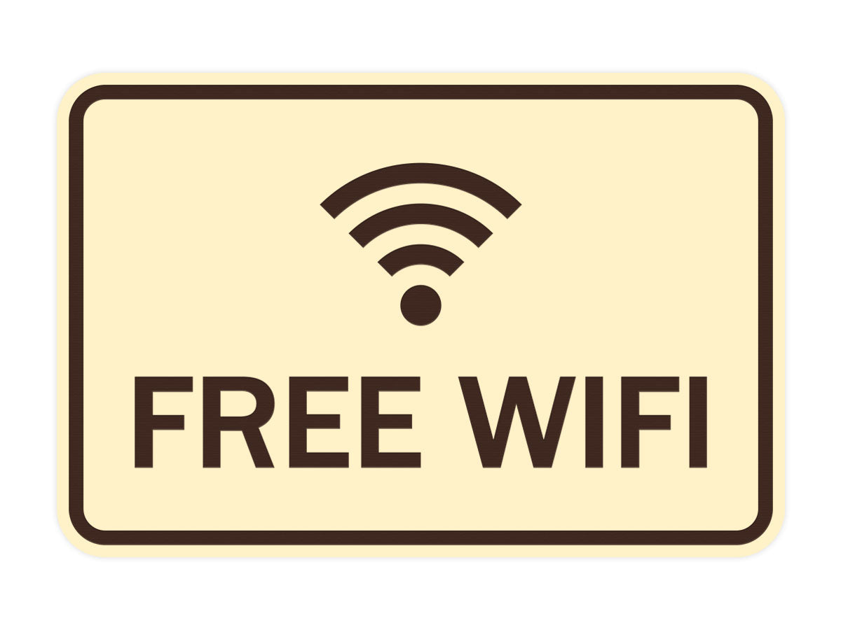 Classic Framed Free Wifi Sign