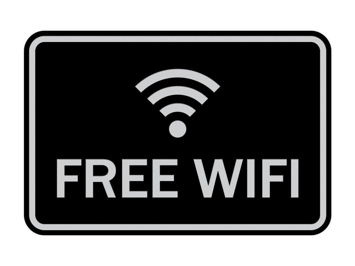 Classic Framed Free Wifi Sign
