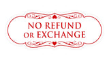 Designer No Refund Or Exchange Sign