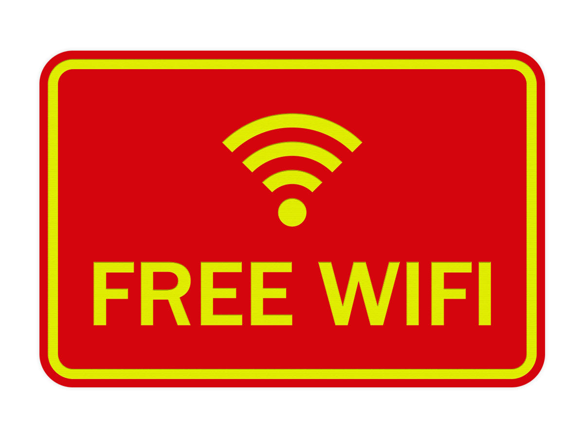 Classic Framed Free Wifi Sign