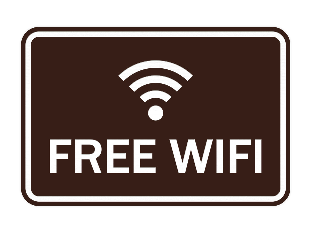 Classic Framed Free Wifi Sign