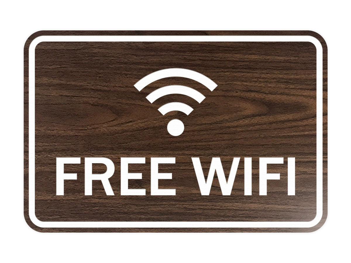 Classic Framed Free Wifi Sign