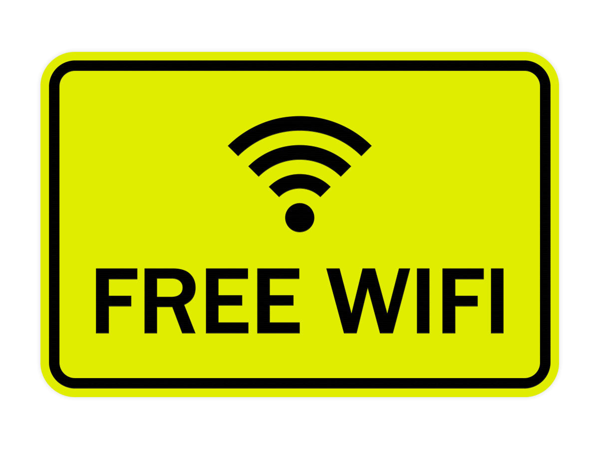Classic Framed Free Wifi Sign