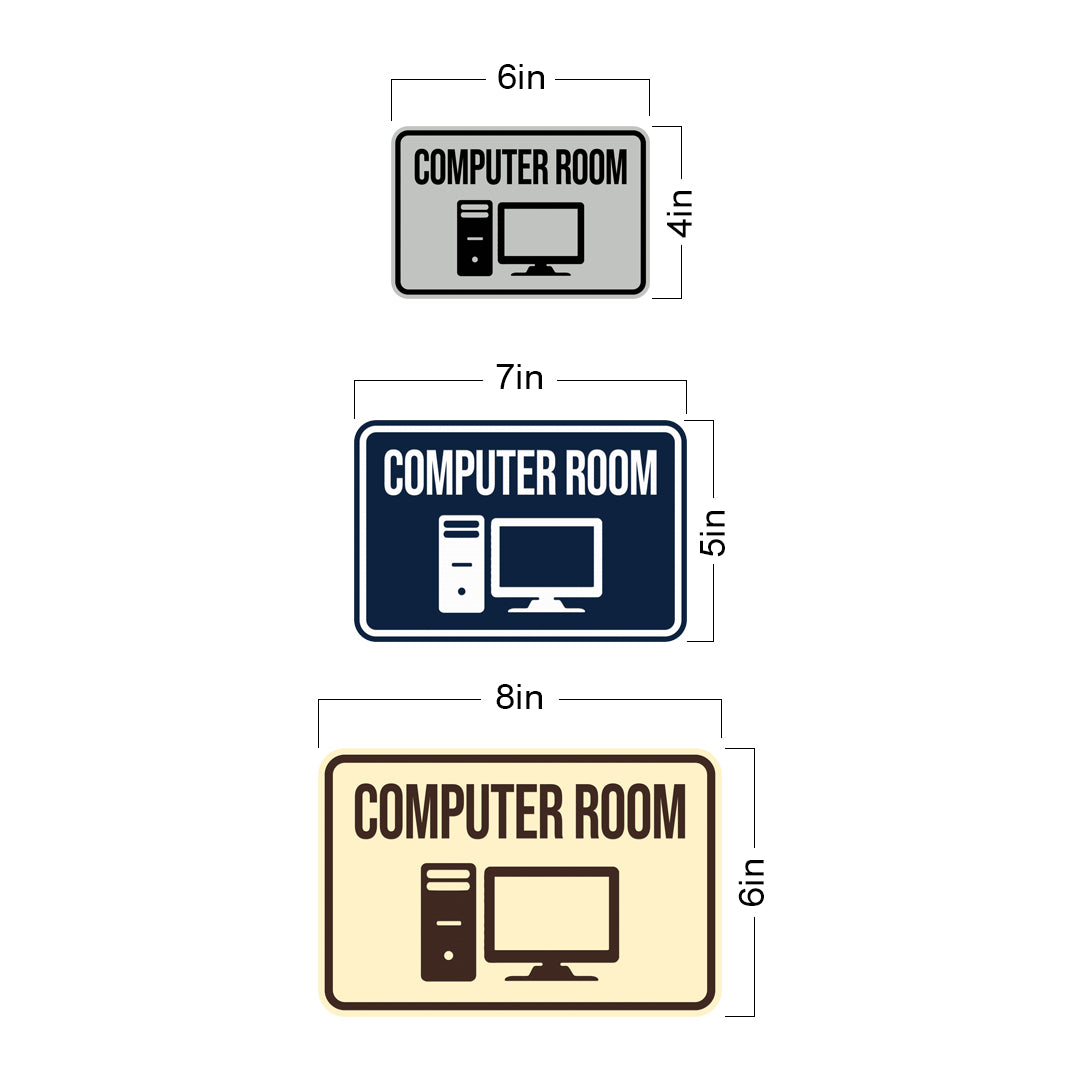 Classic Framed Computer Room Wall or Door Sign