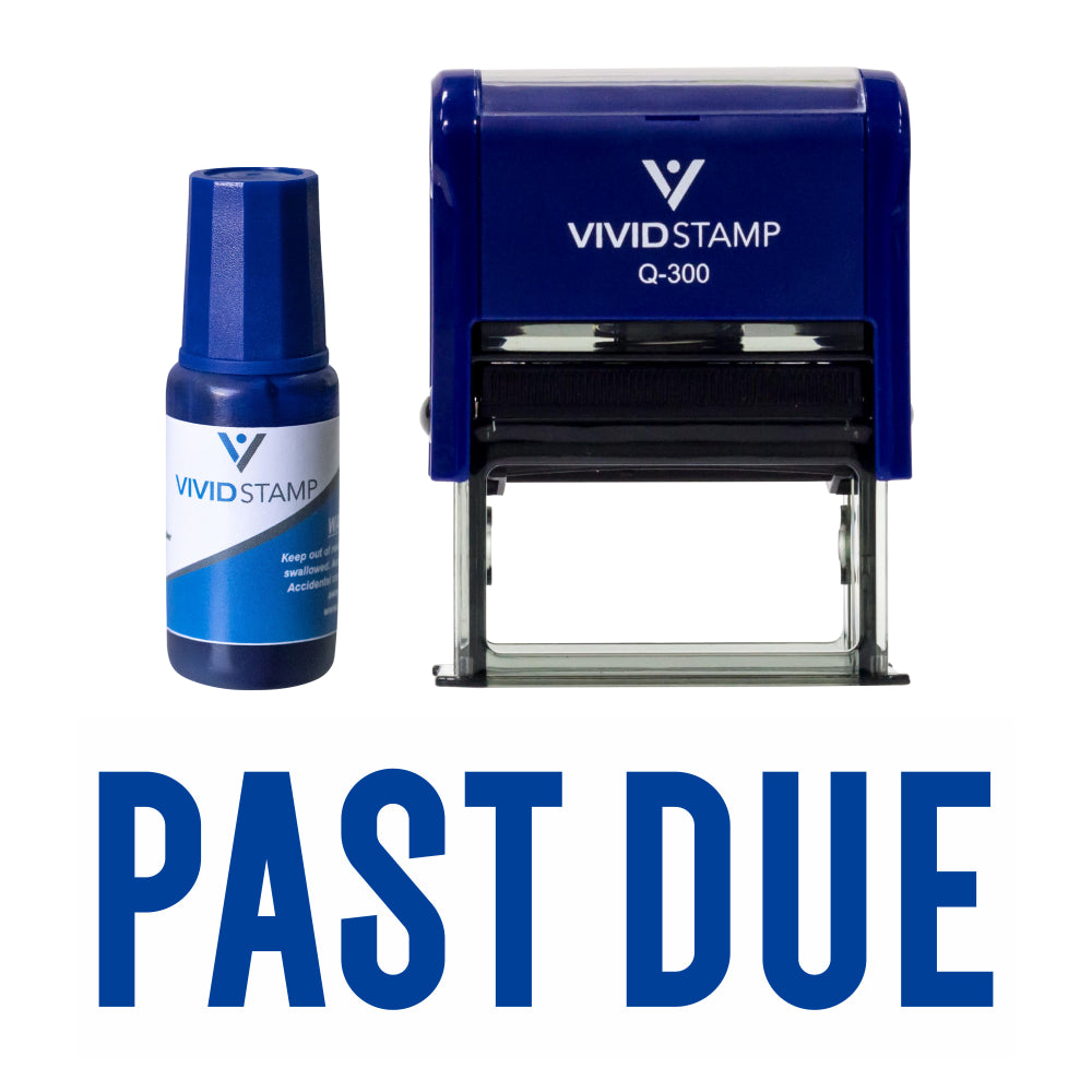 Classic Past Due Self Inking Rubber Stamp Combo With Refill