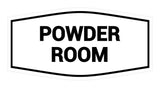 White Signs ByLITA Fancy Powder Room Sign with Adhesive Tape, Mounts On Any Surface, Weather Resistant, Indoor/Outdoor Use