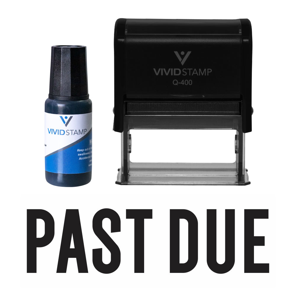 Classic Past Due Self Inking Rubber Stamp Combo With Refill