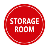 Red / White Signs ByLITA Circle Storage Room Sign