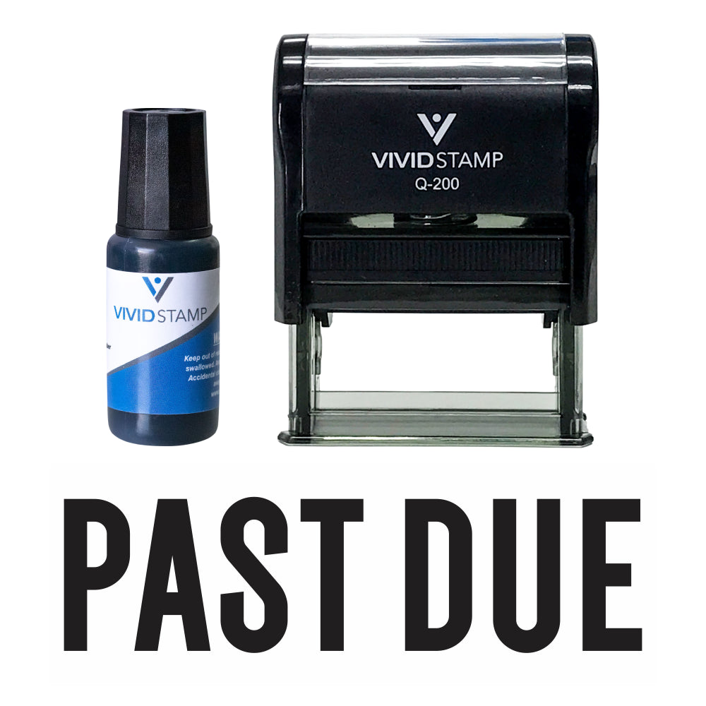 Classic Past Due Self Inking Rubber Stamp Combo With Refill
