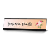 Welcome Guests, Desk Sign or Front Desk Counter Sign (2 x 8