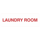 White / Red Basic Laundry Room Door / Wall Sign