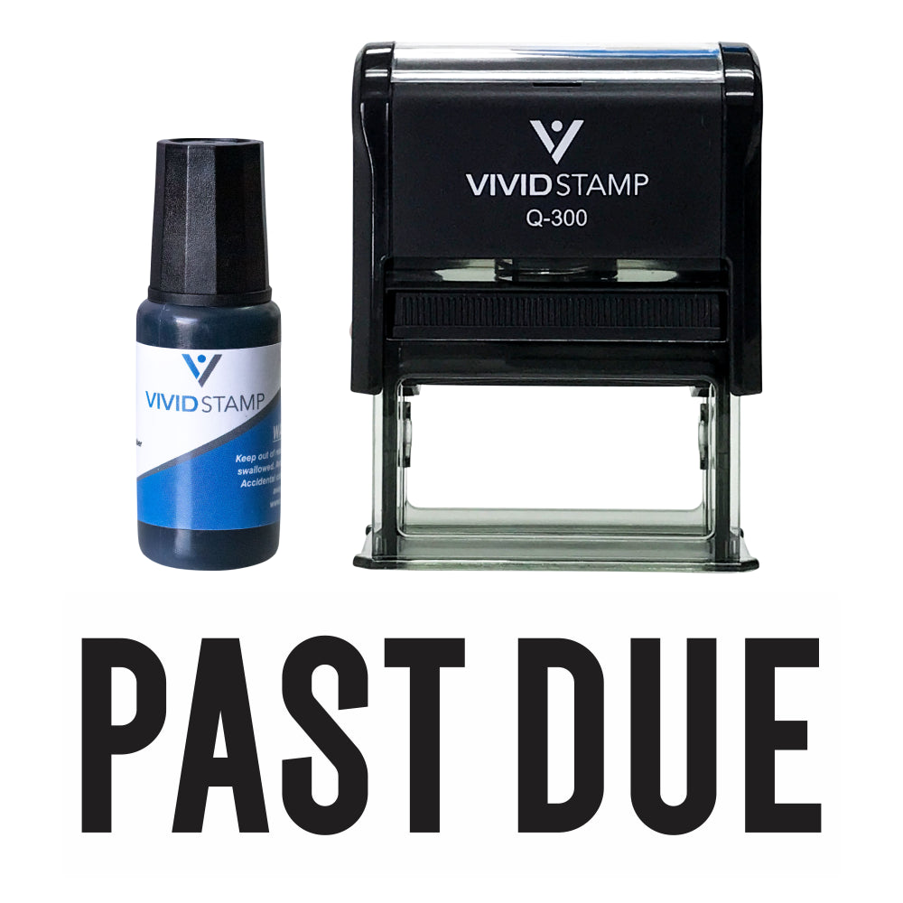 Classic Past Due Self Inking Rubber Stamp Combo With Refill
