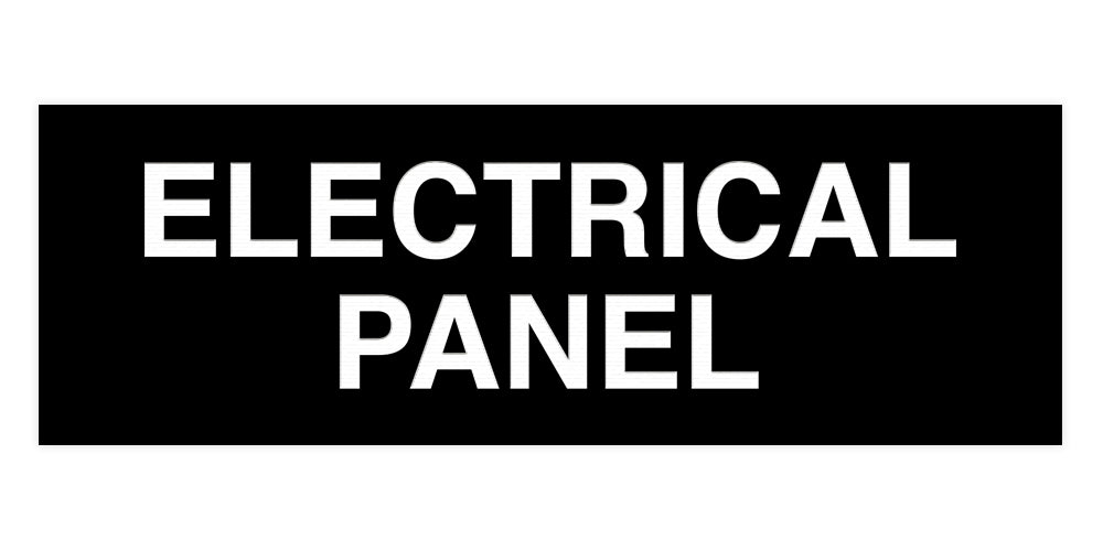 Black Standard Electrical Panel Sign
