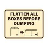 Signs ByLITA Classic Framed Flatten All Boxes Before Dumping Wall or Door Sign