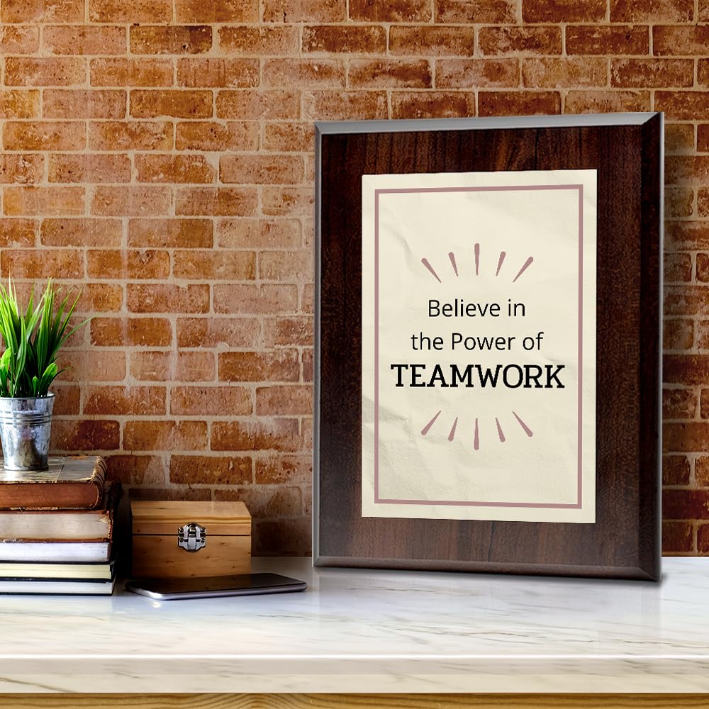 Believe in the Power of Teamwork Decorative Wall Plaque With Easel Acrylic Stand | Motivational Decor