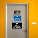 Signs ByLITA Classic Framed Service Animals Welcome Wall or Door Sign