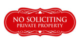 Designer No Soliciting Private Property Sign