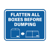 Signs ByLITA Classic Framed Flatten All Boxes Before Dumping Wall or Door Sign