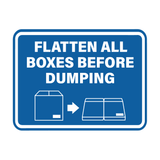 Signs ByLITA Classic Framed Flatten All Boxes Before Dumping Wall or Door Sign