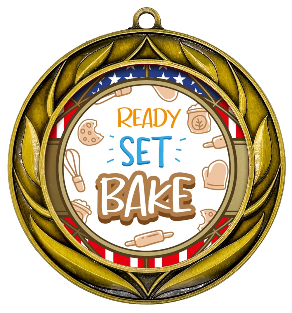 All Quality Wreath Ready set Bake Medal | Competition | High Quality Metal Medal - 1st, 2nd, 3rd Place