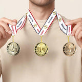 1st 2nd 3rd Place MidNite Star Award Medals - 3 Piece Set (Gold, Silver, Bronze) Includes Neck Ribbon