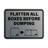 Signs ByLITA Classic Framed Flatten All Boxes Before Dumping Wall or Door Sign