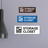 Basic Storage Closet Wall or Door Sign