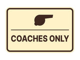 Signs ByLITA Classic Framed Coaches Only Wall or Door Sign