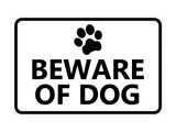 Classic Framed Beware of Dog Sign
