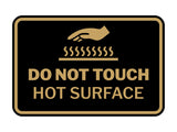 Signs ByLITA Classic Framed Do Not Touch Hot Surface Wall or Door Sign