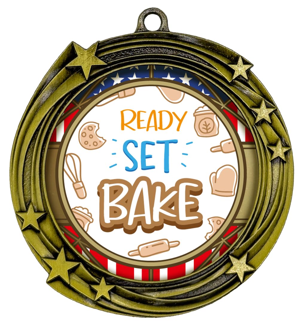 All Quality Stars Ready set Bake Medal | Competition | High Quality Metal Medal - 1st, 2nd, 3rd Place
