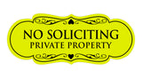 Designer No Soliciting Private Property Sign