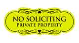 Designer No Soliciting Private Property Sign