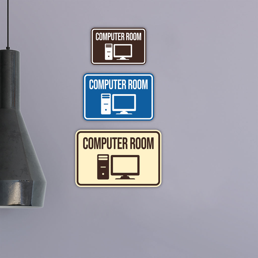 Computer Receiving Area. Sign Classic Framed Computer Room Wall or Door Sign – Pacific Sign and Stamp
