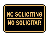 Classic Framed No Soliciting No Solicitar Sign
