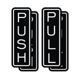Signs ByLITA Classic Vertical Push Pull Self-Adhesive Door Sign for Businesses, Shops, Restaurants, Hotels and more (2 Pack) Wall or Door Sign