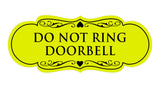 Designer Do Not Ring Doorbell Sign