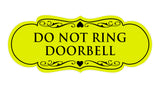 Designer Do Not Ring Doorbell Sign