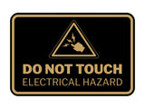 Signs ByLITA Classic Framed Do Not Touch Electrical Hazard Durable ABS Plastic Laser Engraved Easy Installation Wall or Door Sign