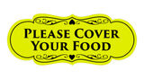 Signs ByLITA Designer Please Cover Your Food Sign