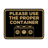 Signs ByLITA Classic Framed Please Use The Proper Container Wall or Door Sign