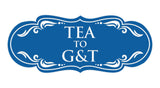 Signs ByLITA Designer Tea to G&T Elegant Design Clear Messaging Durable Construction Easy Installation Wall or Door Sign