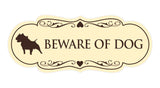 Designer Beware of Dog Sign
