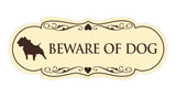Designer Beware of Dog Sign