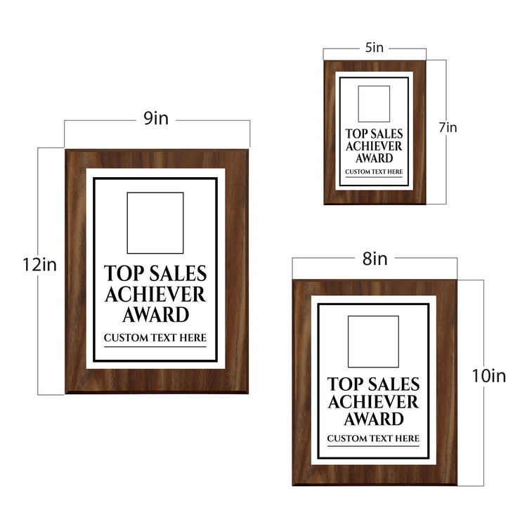 Top Sales Achiever Award Personalized (Wooden) Wall Plaque With Easel Acrylic Stand | Workplace Recognition Ceremonies Award Plaques