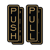 Signs ByLITA Classic Vertical Push Pull Self-Adhesive Door Sign for Businesses, Shops, Restaurants, Hotels and more (2 Pack) Wall or Door Sign