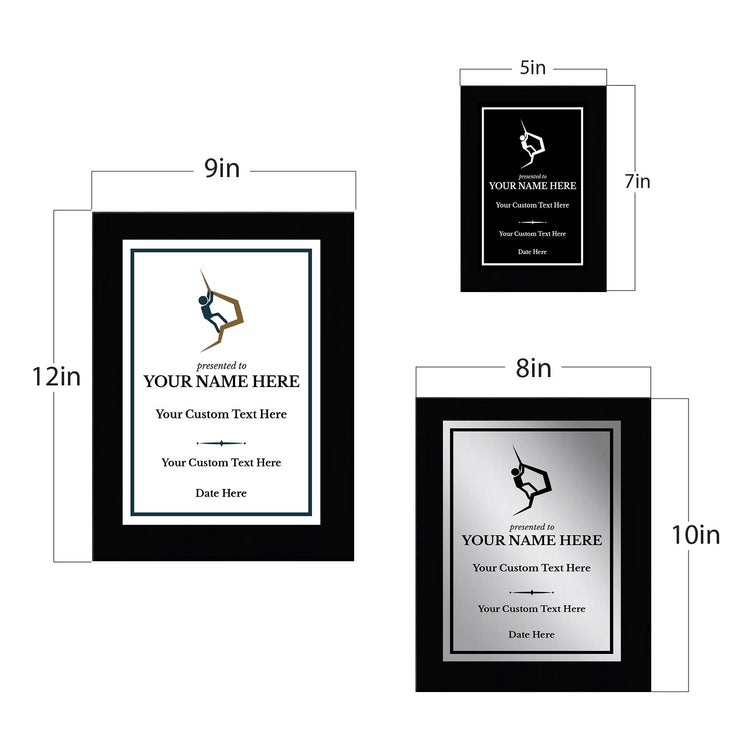 Bouldering & Rock Climbing Customizable Black Frame Wooden Award Plaque | Easel Mount Option | Achievement and Recognition Personalizable Plaques