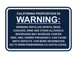 Classic Framed California Proposition 65 Sign Alcoholic Beverages