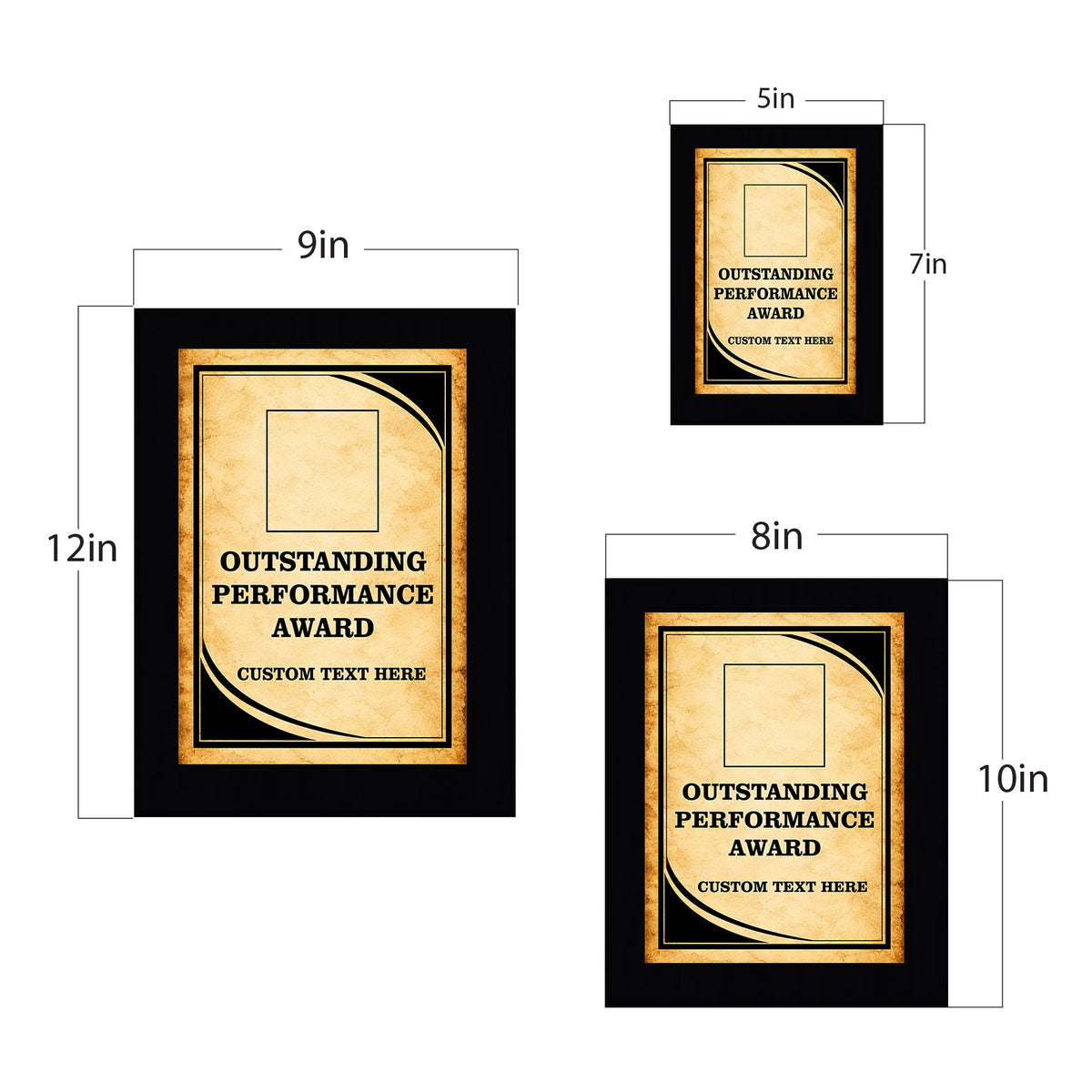 Outstanding Performance Award Personalized (Black) Wall Plaque With Easel Acrylic Stand | Workplace Recognition Ceremonies Award Plaques