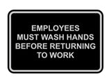 Classic Framed Employees Must Wash Hands Before Returning To Work